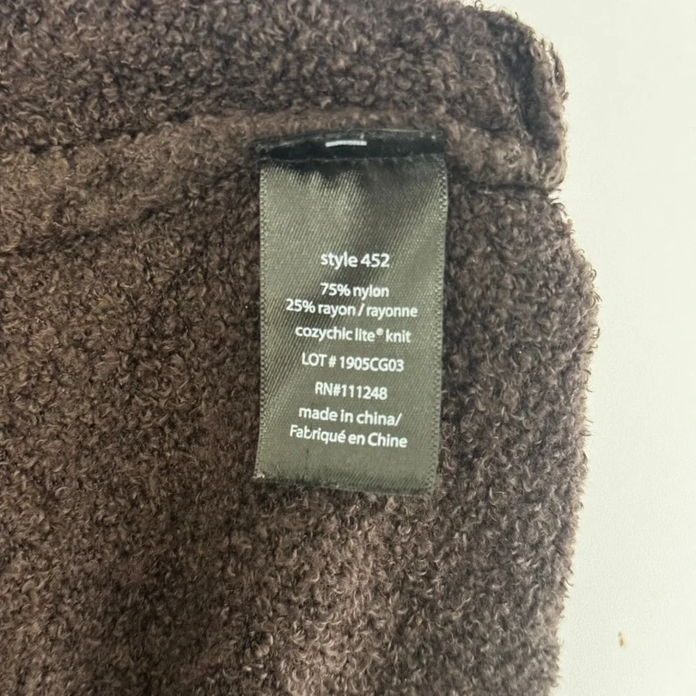 Barefoot Dreams Cardigan‎ Womens M Brown CozyChic Lite 452 Open Front Shawl Wrap